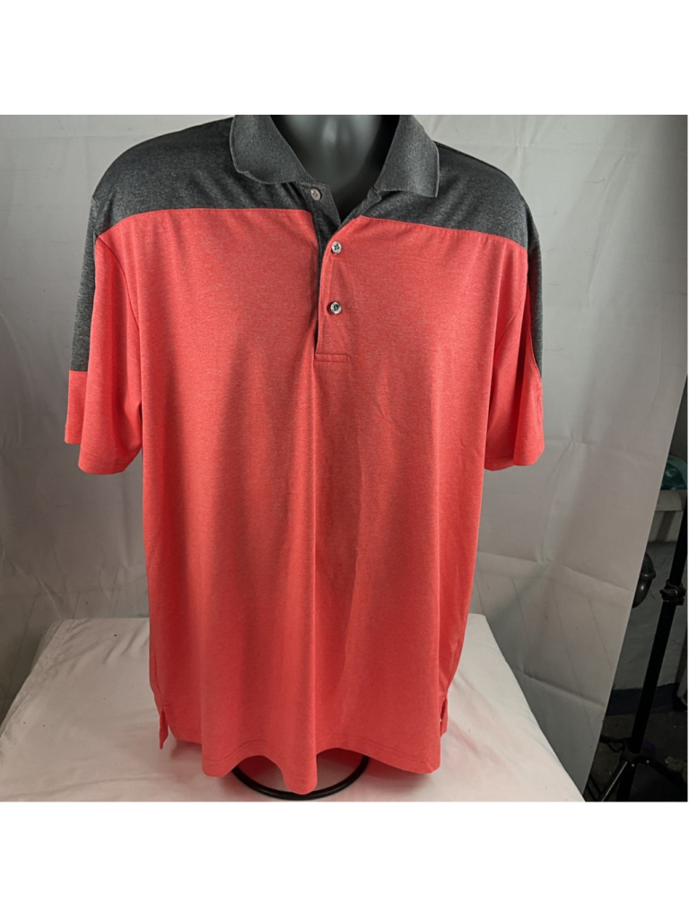 Men’s PGA Golf Tour Golf Polo Size X-Large Orange/gray